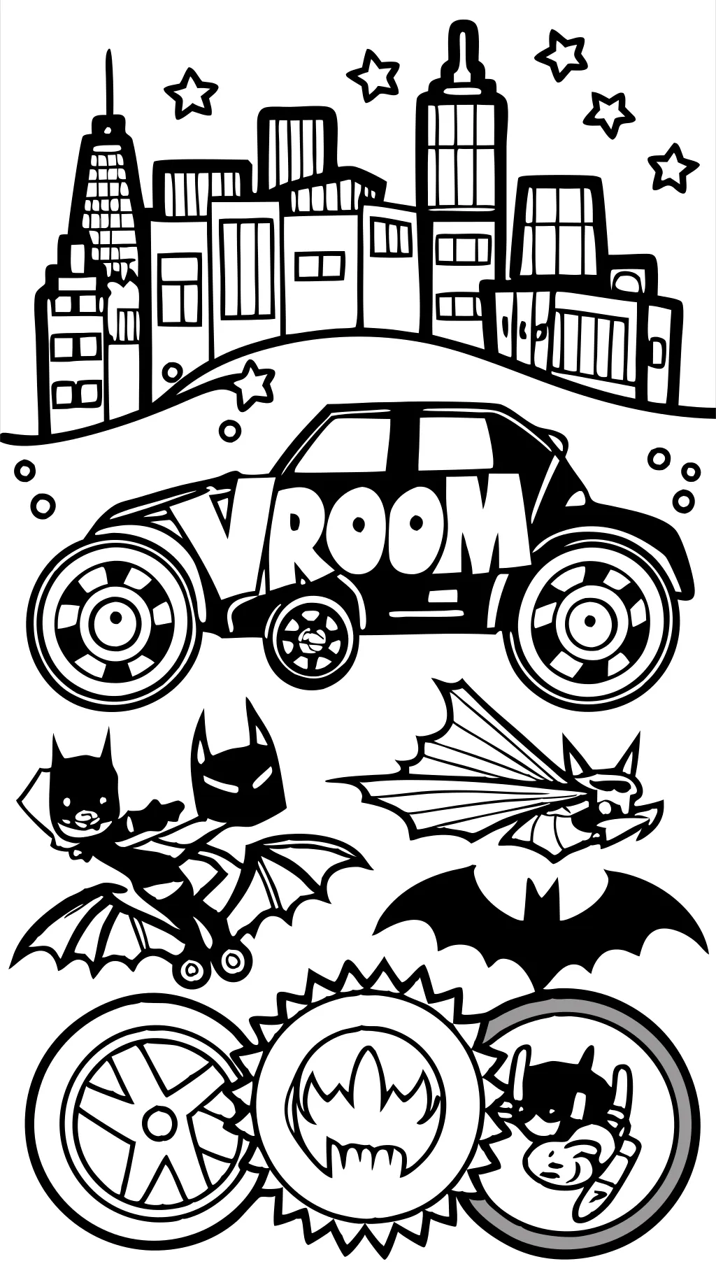 batwheels coloring page